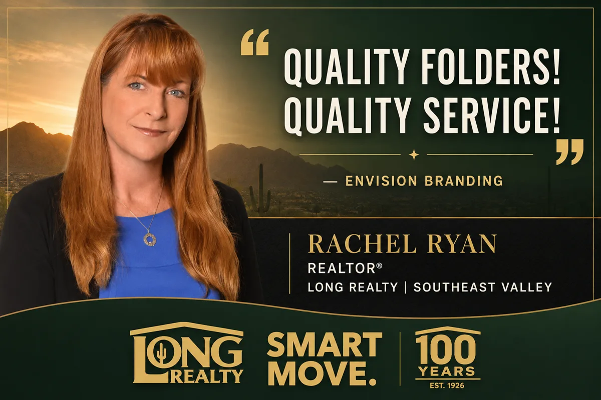 Testimonial graphic from Rachel Ryan, Realtor, Long Realty, Southeast Valley
